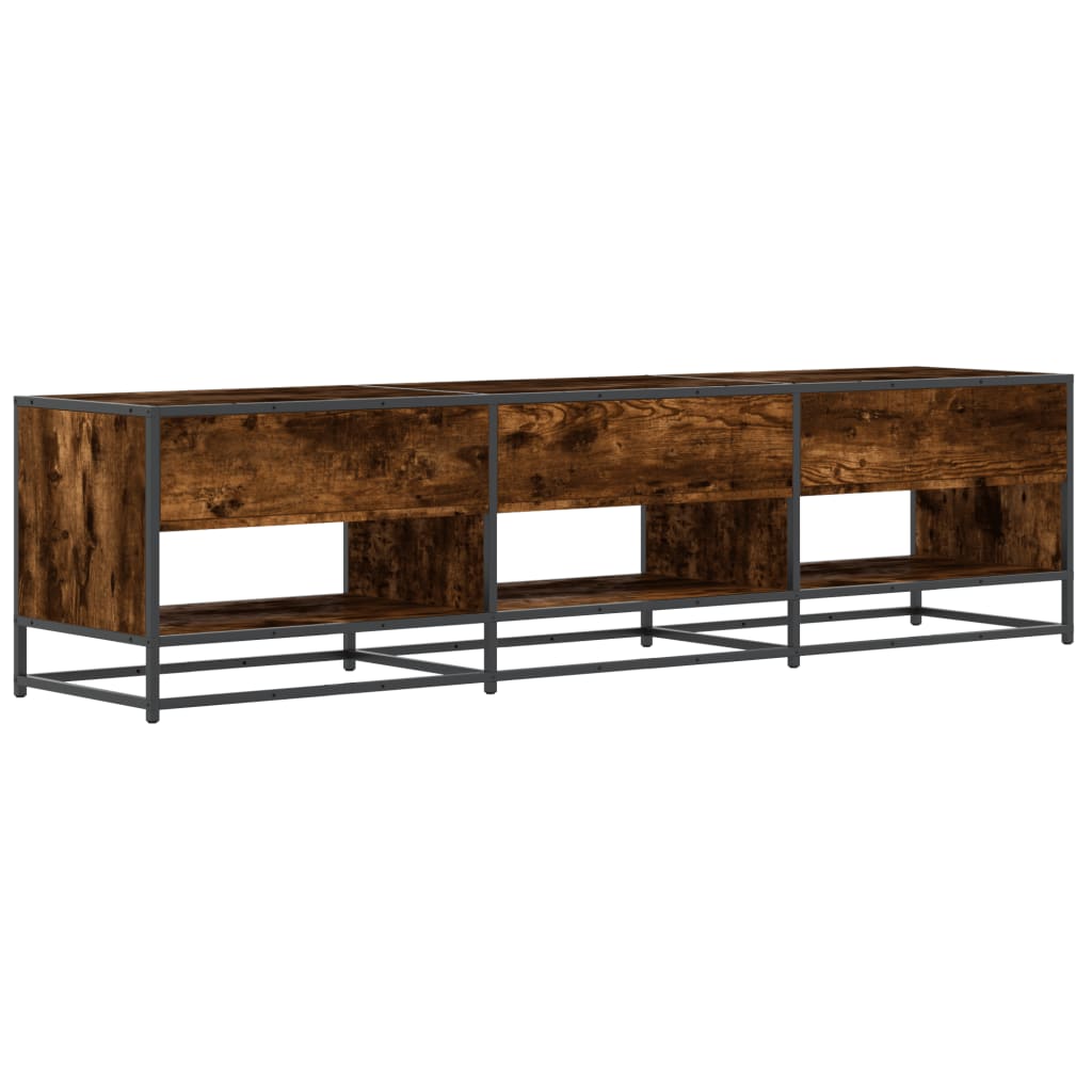 Tv-meubel 180x40x46 cm bewerkt hout gerookt eikenkleurig – afbeelding 5