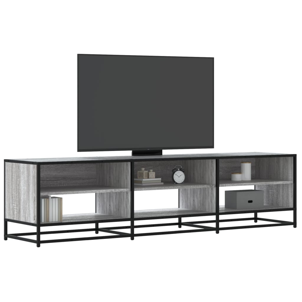 Tv-meubel 180x40x46 cm bewerkt hout grijs sonoma eikenkleurig – afbeelding 1
