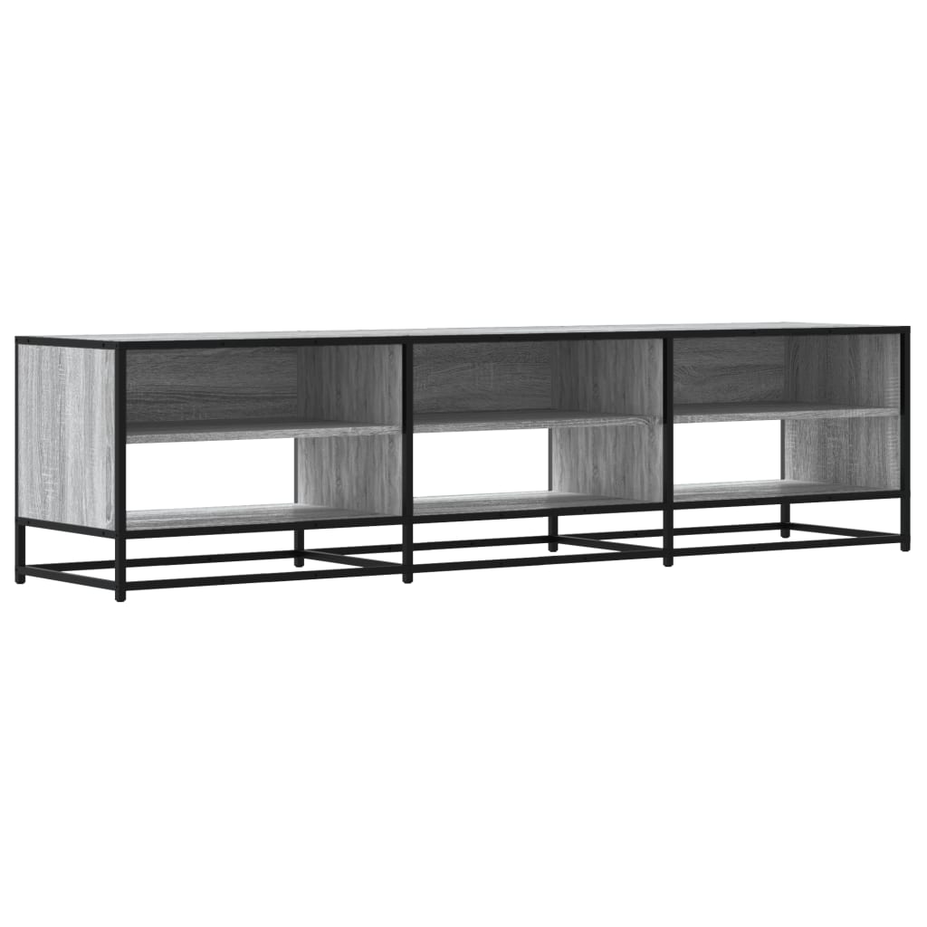 Tv-meubel 180x40x46 cm bewerkt hout grijs sonoma eikenkleurig – afbeelding 2