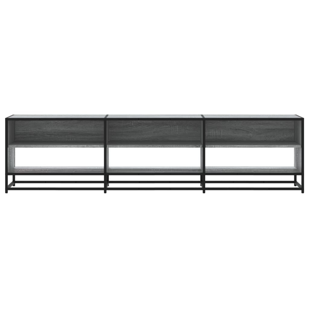 Tv-meubel 180x40x46 cm bewerkt hout grijs sonoma eikenkleurig – afbeelding 4