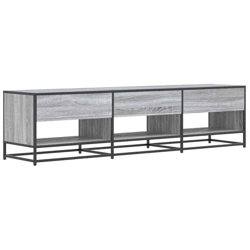 Tv-meubel 180x40x46 cm bewerkt hout grijs sonoma eikenkleurig – afbeelding 5