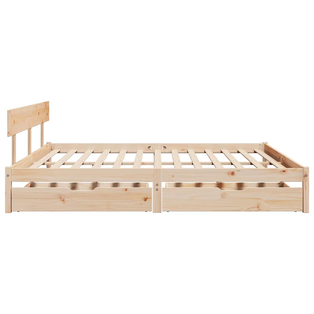Bedframe zonder matras massief grenenhout 180x200 cm – afbeelding 5