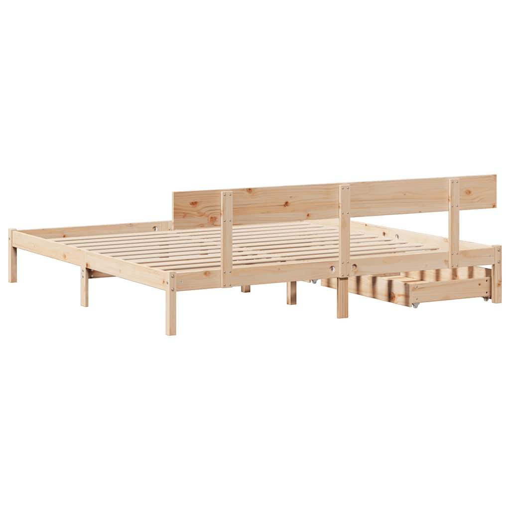 Bedframe zonder matras massief grenenhout 180x200 cm – afbeelding 6