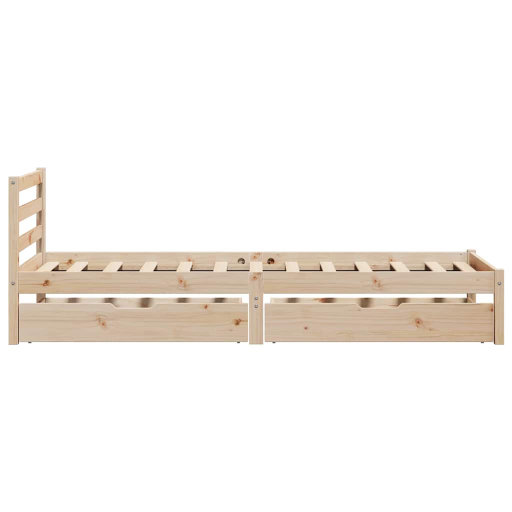 Bedframe zonder matras massief grenenhout 100x200 cm – afbeelding 5