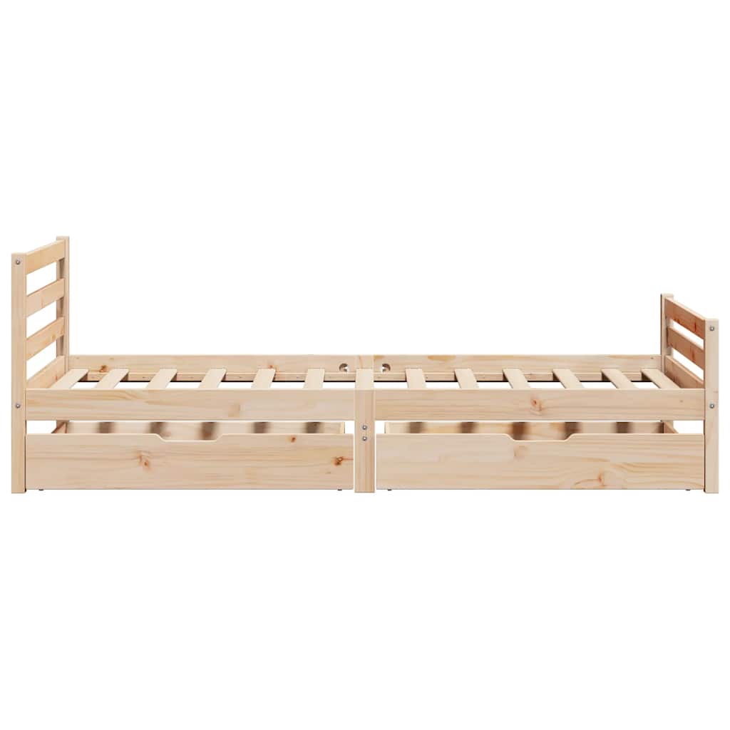 Bedframe zonder matras massief grenenhout 100x200 cm – afbeelding 5