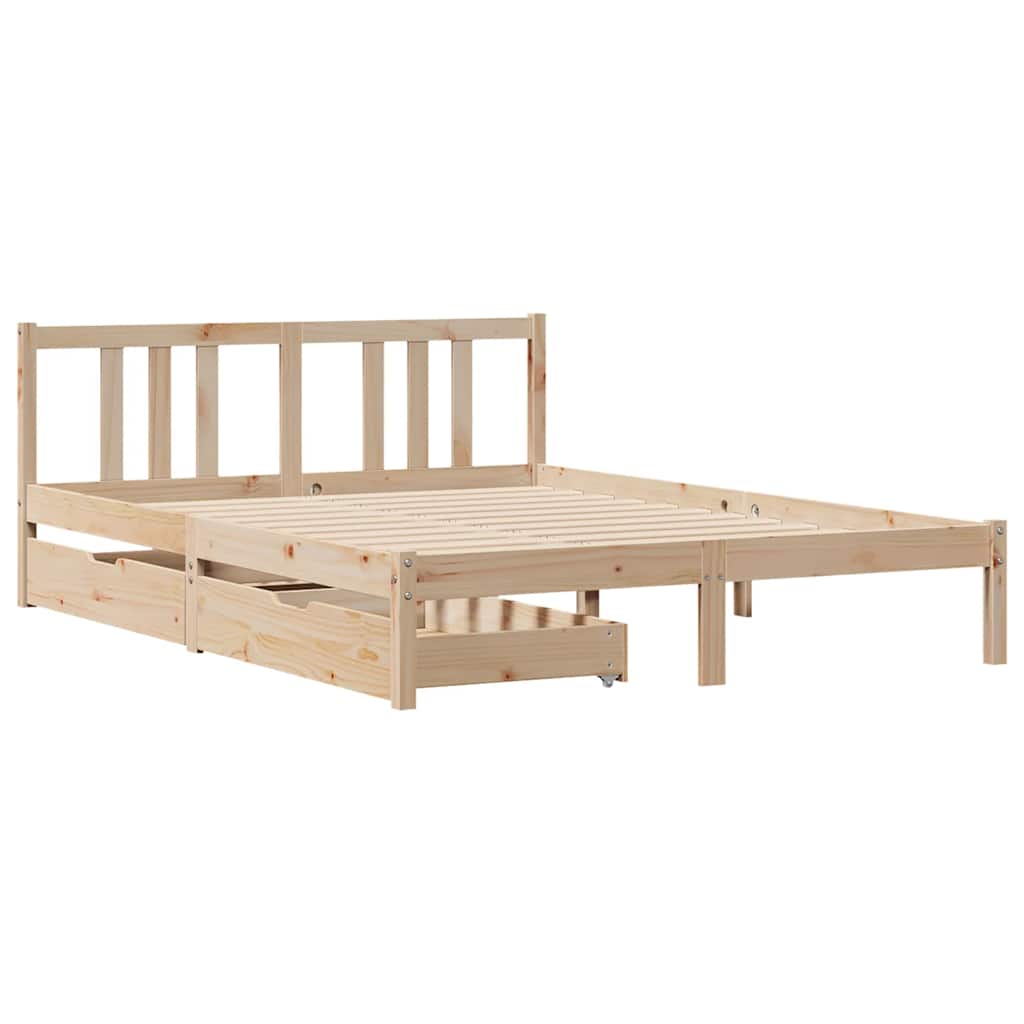 Bedframe zonder matras massief grenenhout 120x200 cm – afbeelding 3