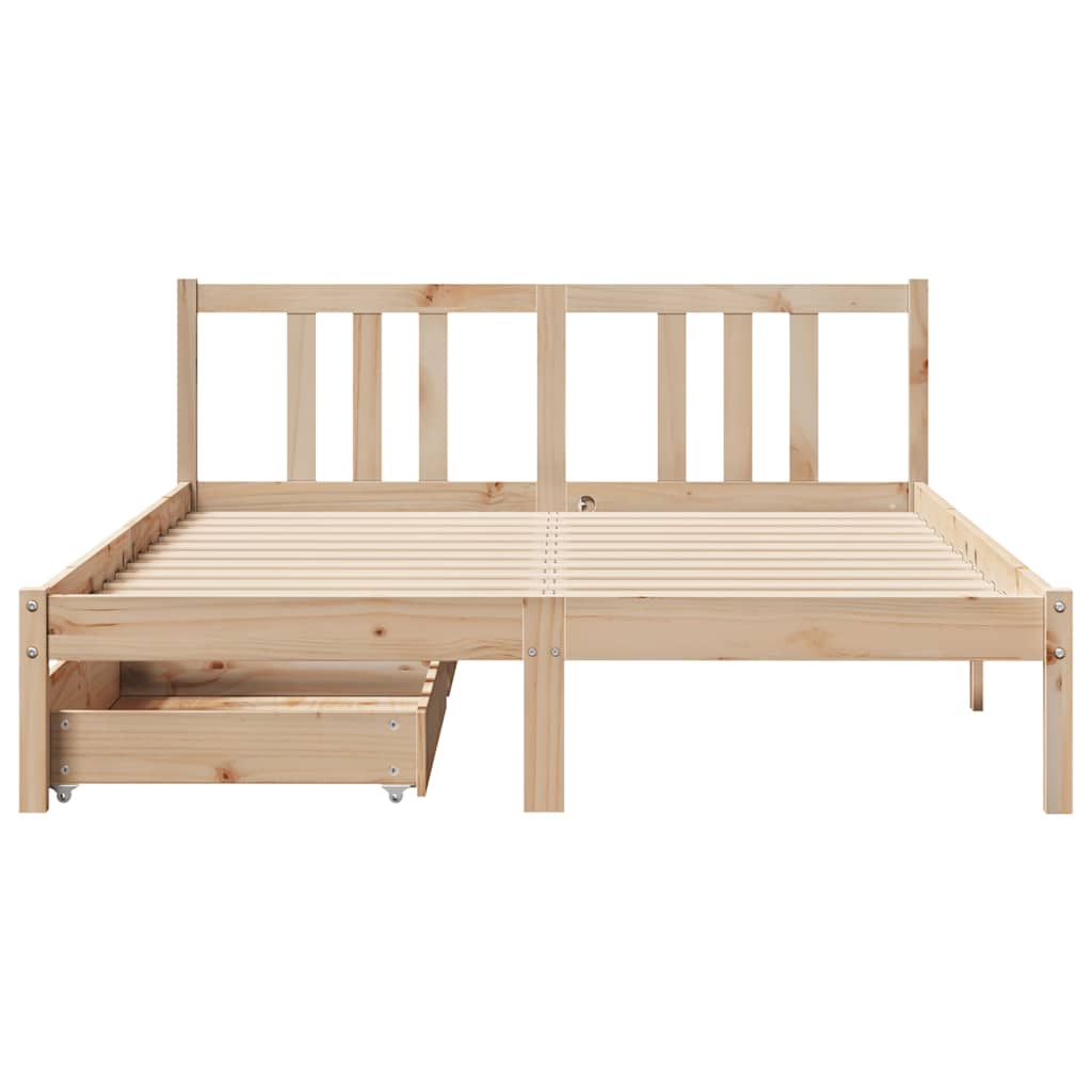 Bedframe zonder matras massief grenenhout 120x200 cm – afbeelding 4