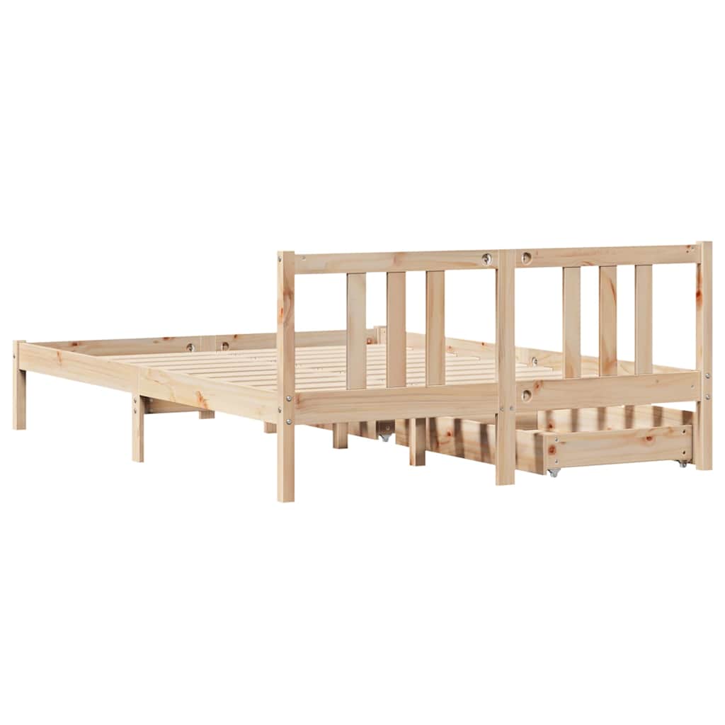 Bedframe zonder matras massief grenenhout 120x200 cm – afbeelding 6