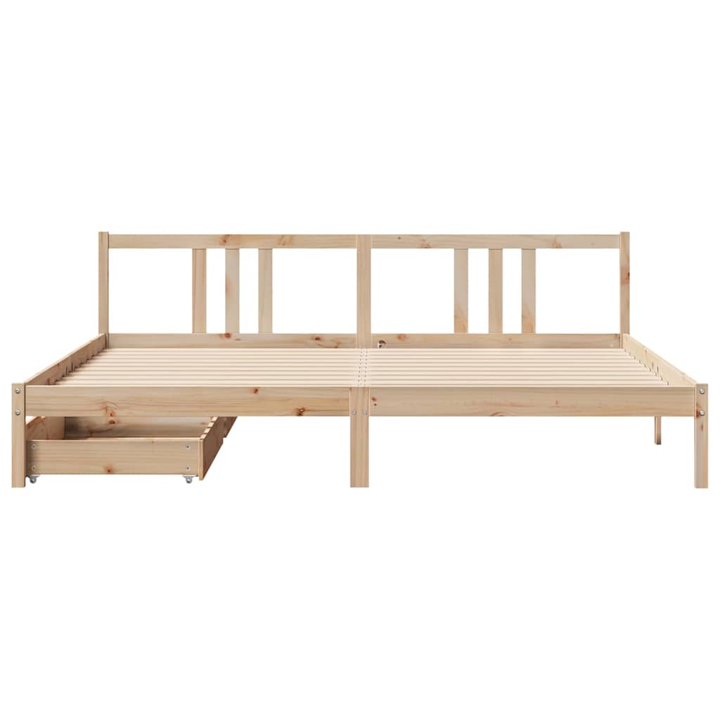 Bedframe zonder matras massief grenenhout 180x200 cm – afbeelding 4