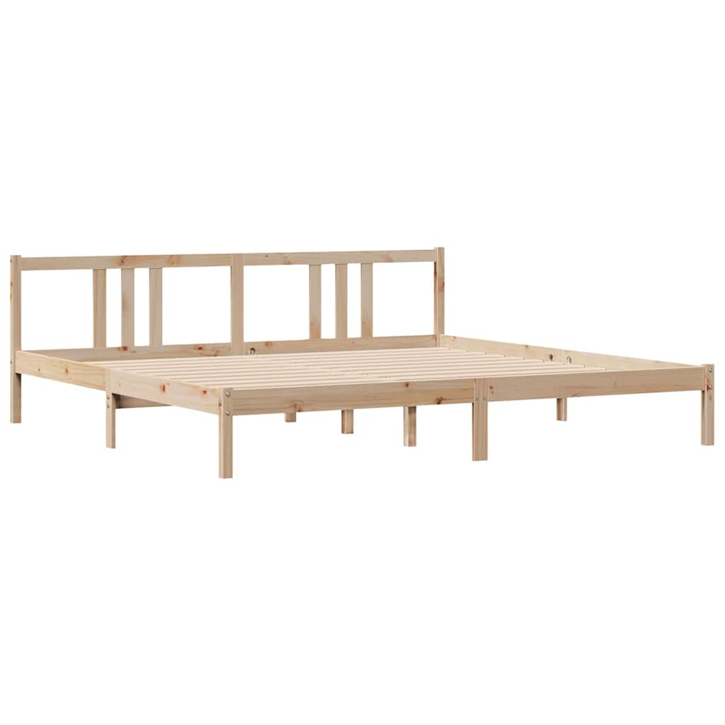 Bedframe zonder matras massief grenenhout 200x200 cm – afbeelding 7