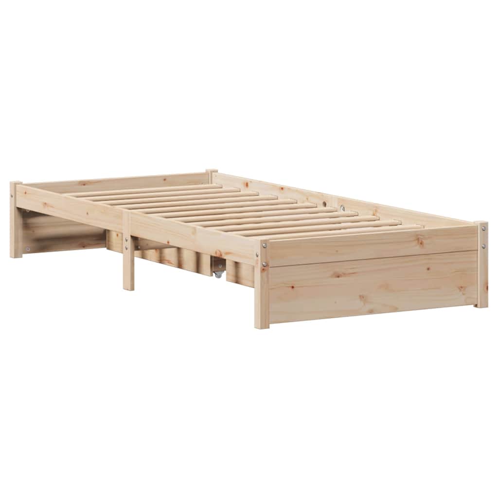 Bedframe zonder matras massief grenenhout 75x190 cm – afbeelding 7