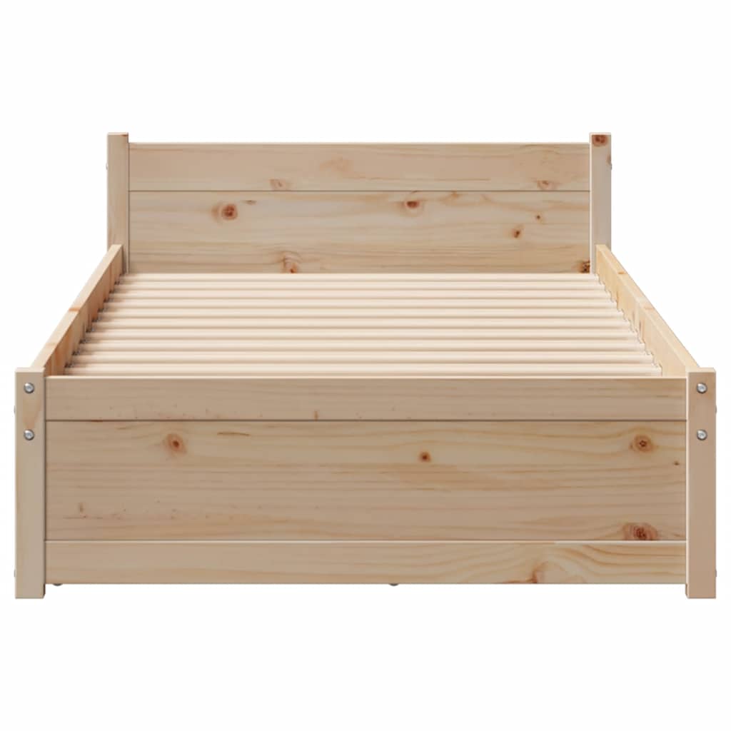 Bedframe zonder matras massief grenenhout 100x200 cm – afbeelding 4