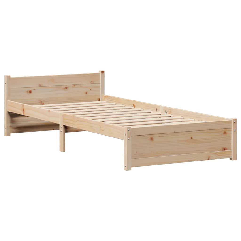 Bedframe zonder matras massief grenenhout 100x200 cm – afbeelding 5