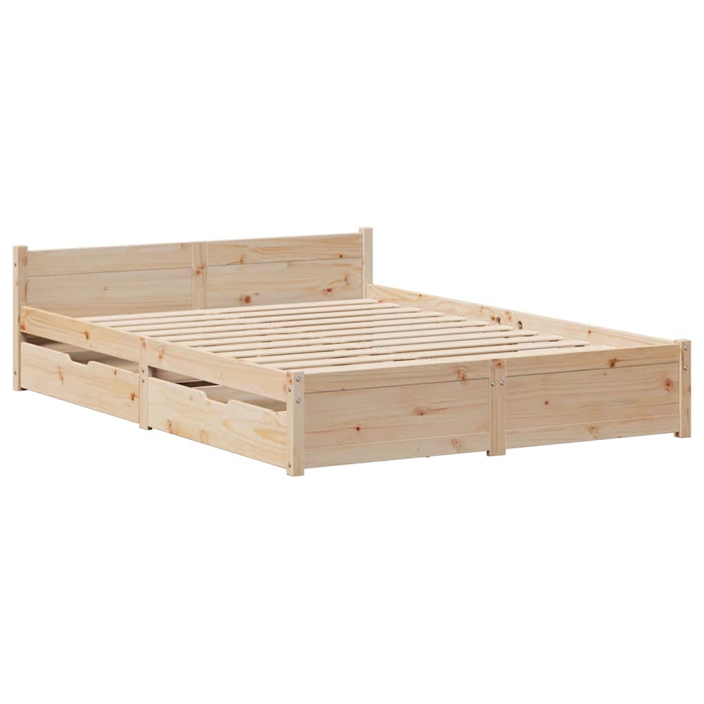 Bedframe zonder matras massief grenenhout 120x200 cm – afbeelding 3