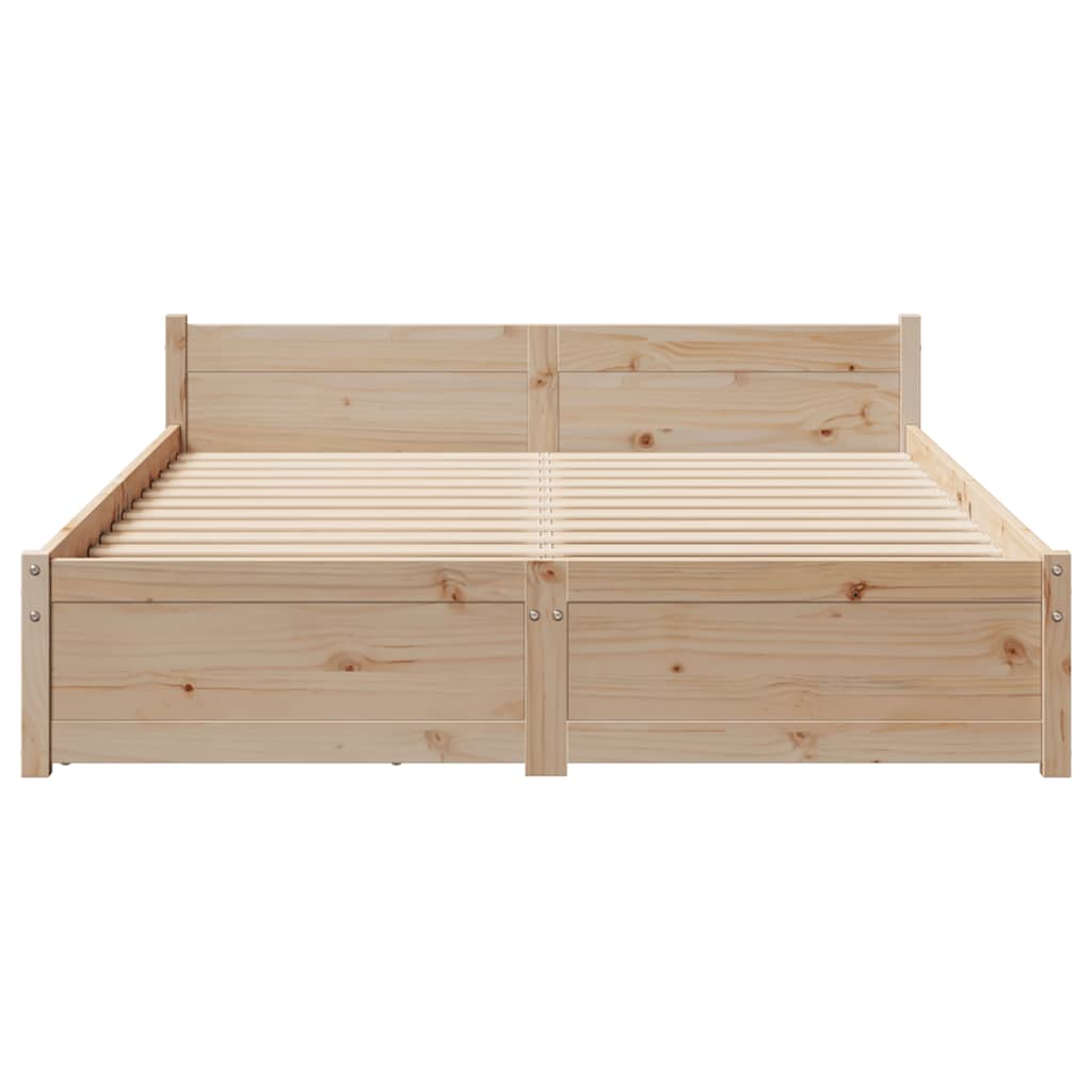 Bedframe zonder matras massief grenenhout 140x200 cm – afbeelding 4