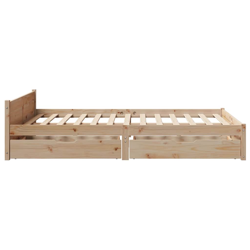 Bedframe zonder matras massief grenenhout 140x200 cm – afbeelding 7