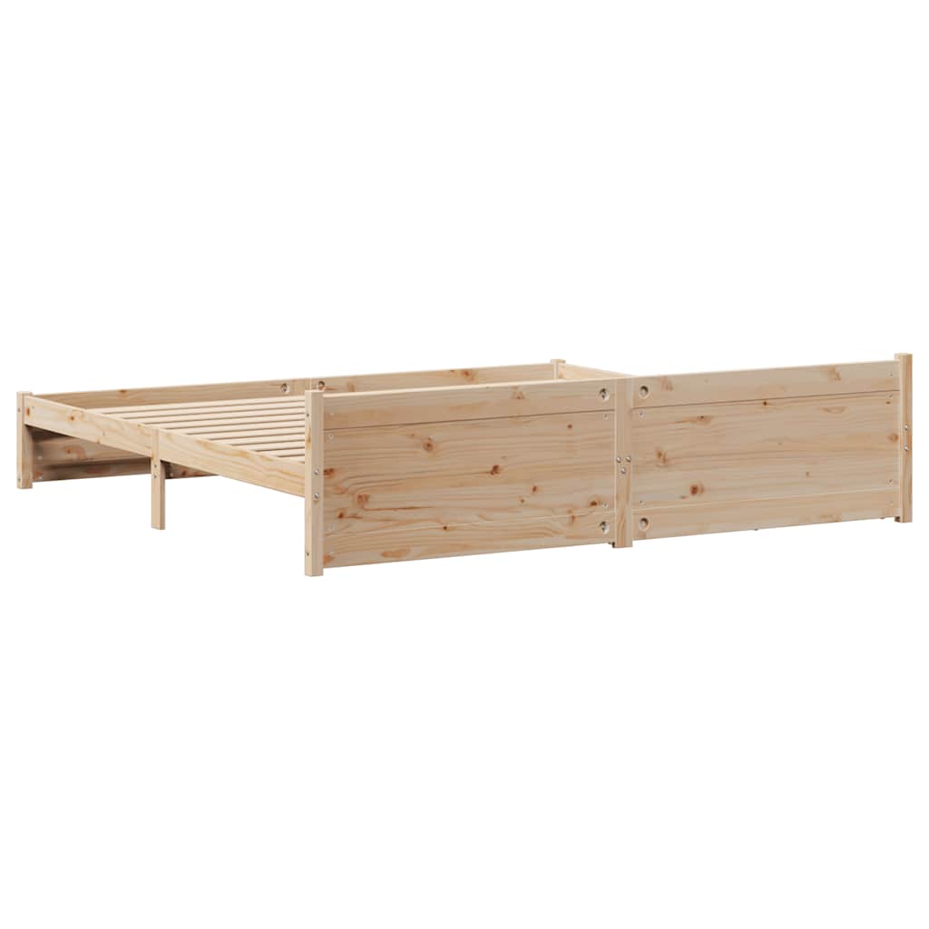 Bedframe zonder matras massief grenenhout 160x200 cm – afbeelding 8