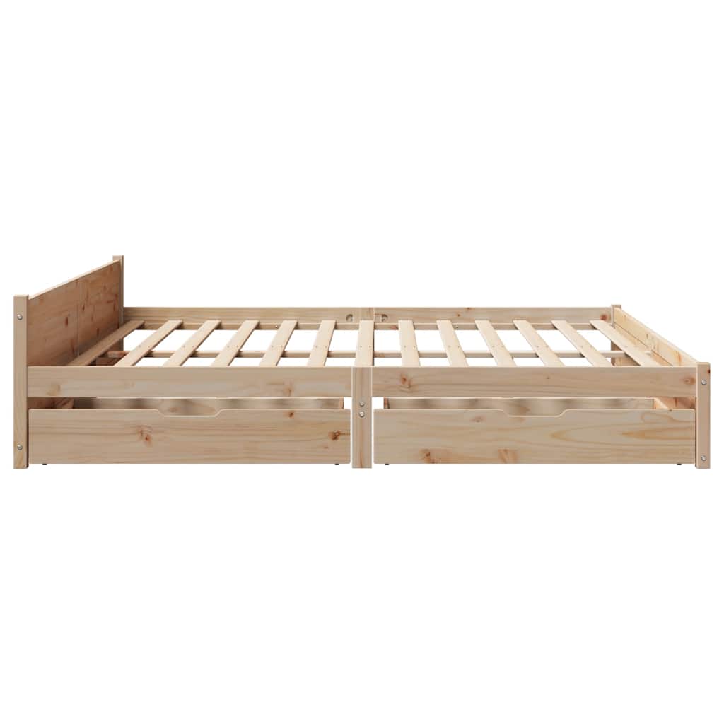 Bedframe zonder matras massief grenenhout 180x200 cm – afbeelding 7