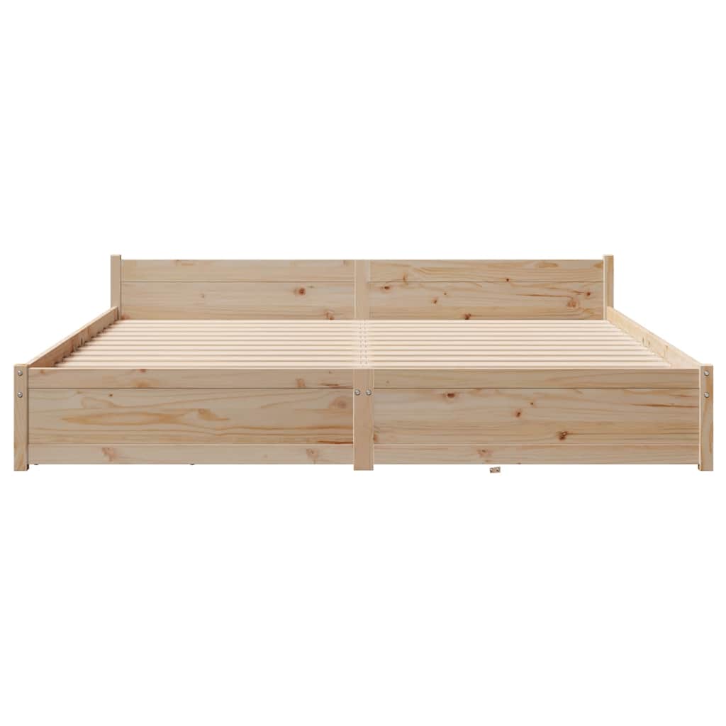 Bedframe zonder matras massief grenenhout 200x200 cm – afbeelding 4