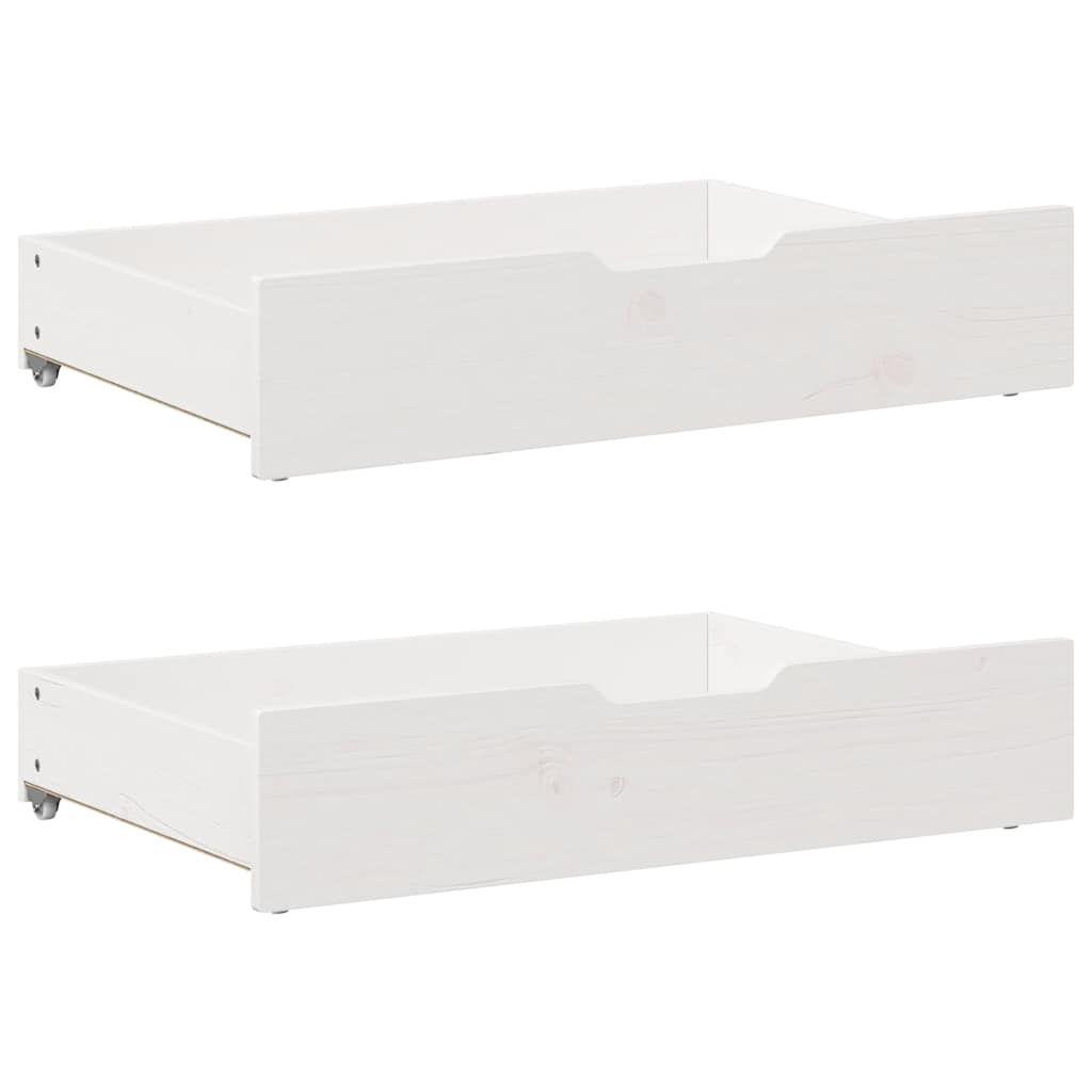 Bedframe zonder matras massief grenenhout wit 200x200 cm – afbeelding 6