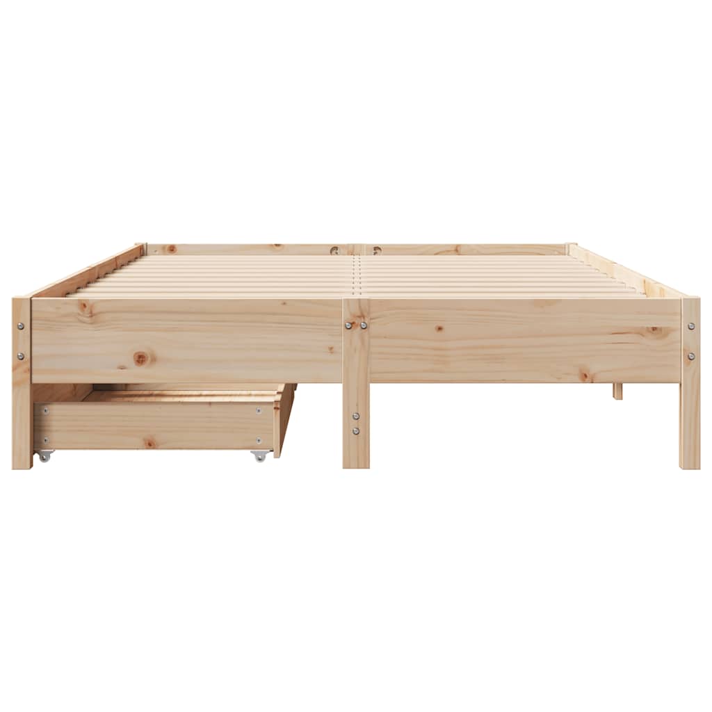 Bedframe zonder matras massief grenenhout 140x200 cm – afbeelding 4