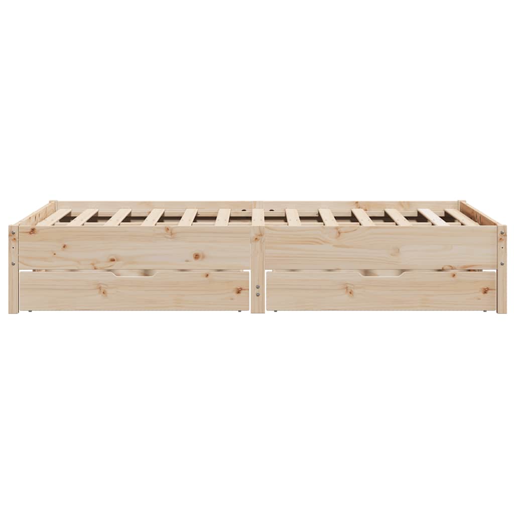 Bedframe zonder matras massief grenenhout 140x200 cm – afbeelding 7