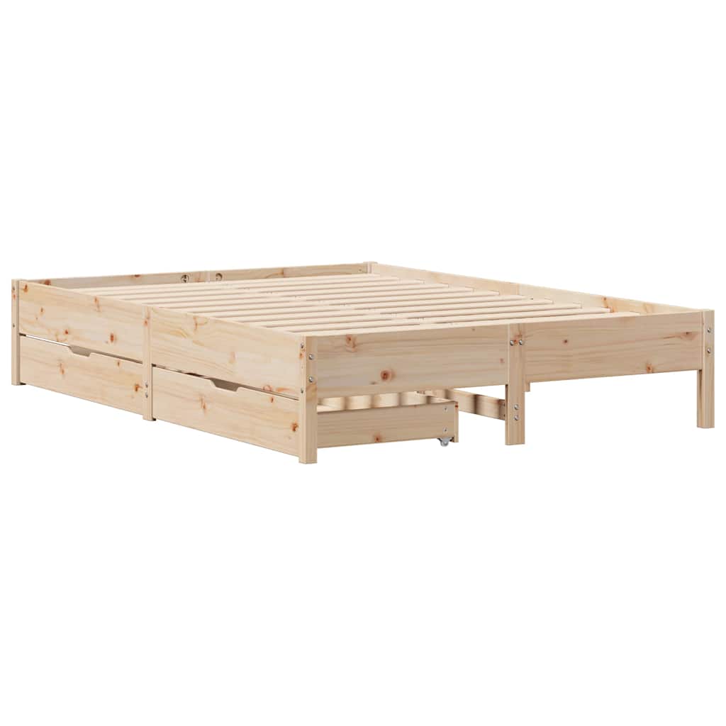 Bedframe zonder matras massief grenenhout 120x200 cm – afbeelding 3