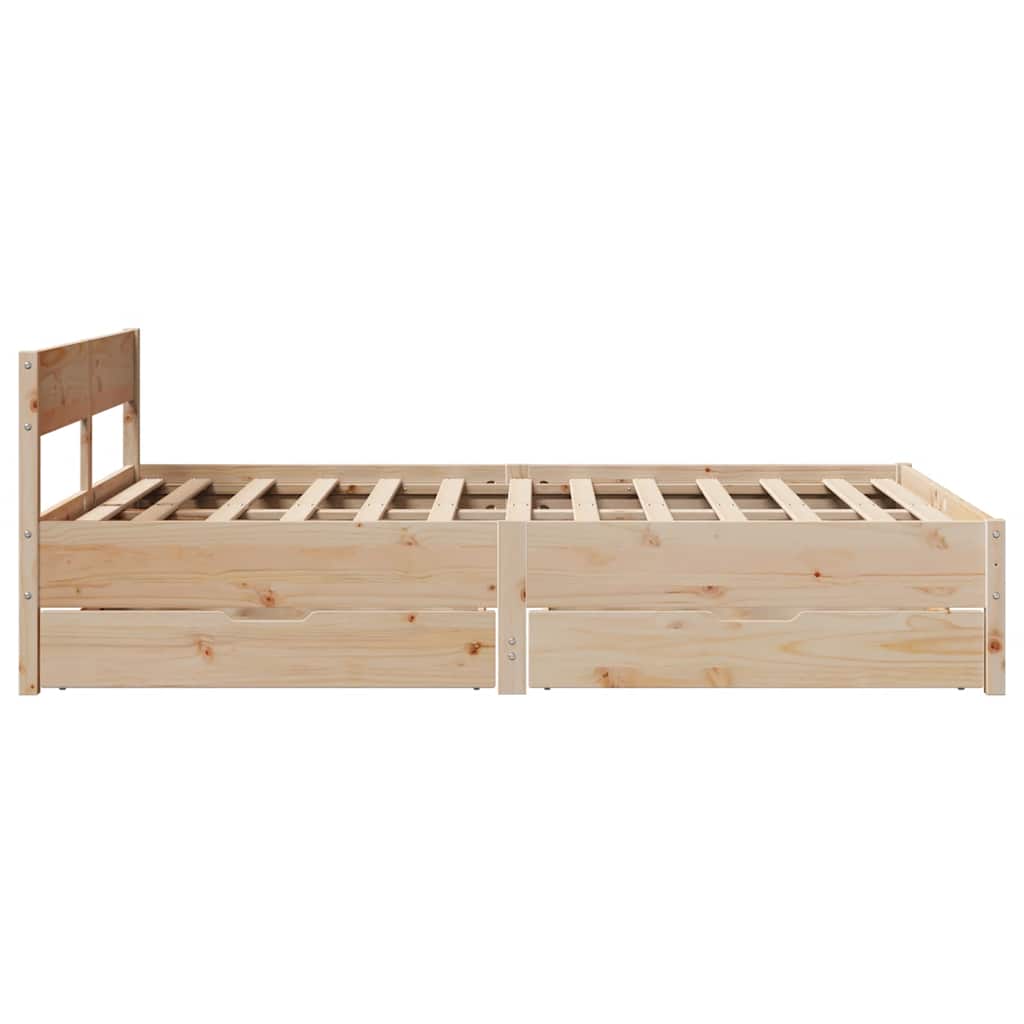 Bedframe zonder matras massief grenenhout 140x200 cm – afbeelding 7