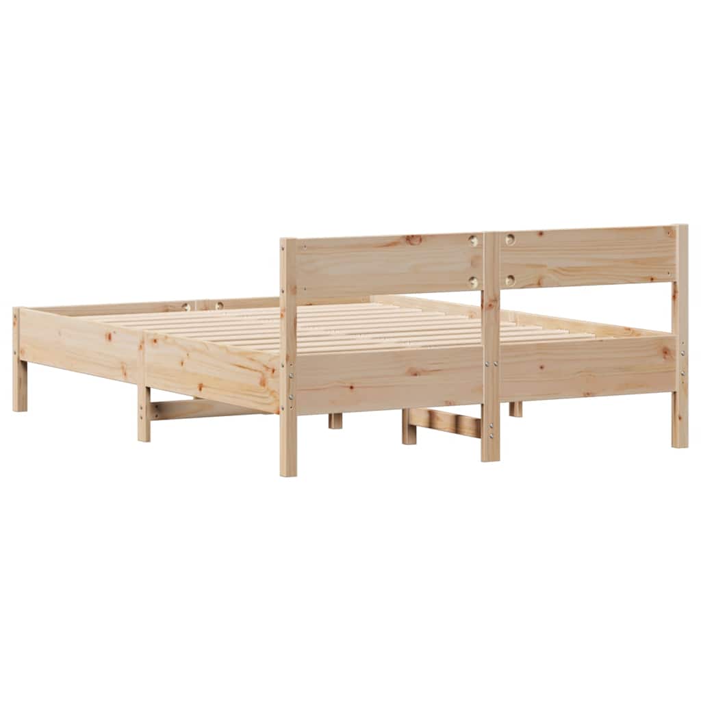 Bedframe zonder matras massief grenenhout 140x200 cm – afbeelding 8