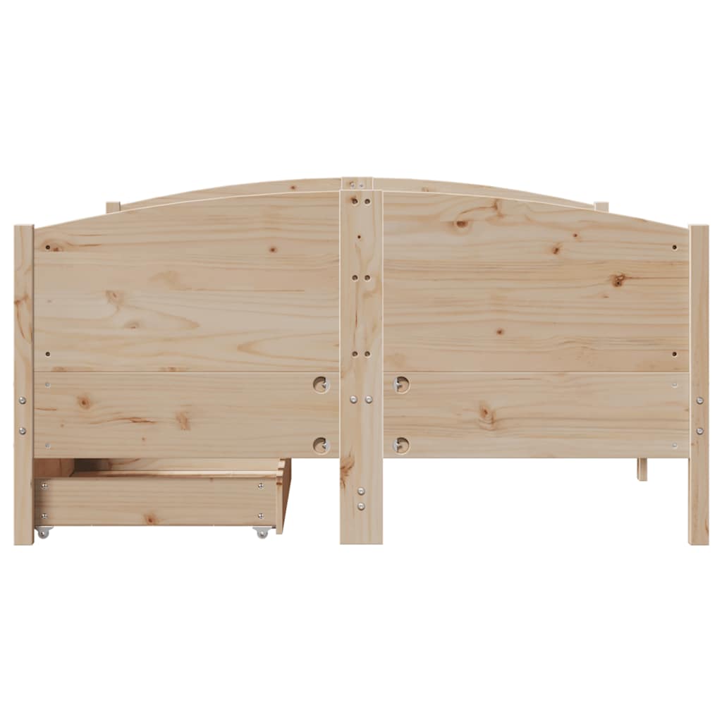 Bedframe zonder matras massief grenenhout 150x200 cm – afbeelding 4