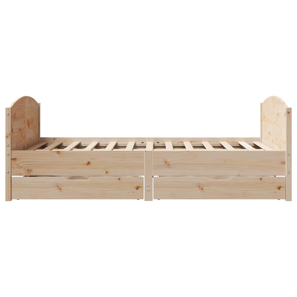 Bedframe zonder matras massief grenenhout 150x200 cm – afbeelding 7