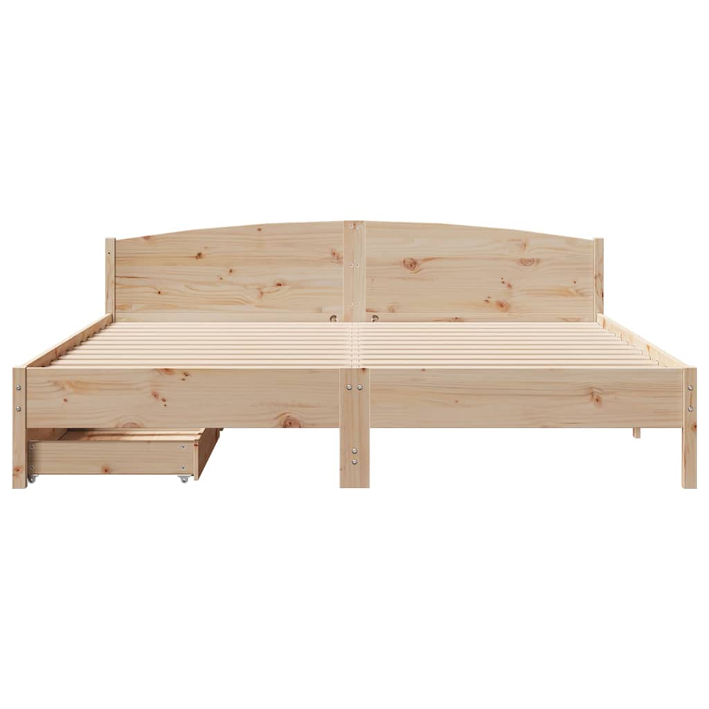 Bedframe zonder matras massief grenenhout 180x200 cm – afbeelding 4