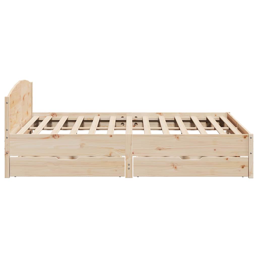 Bedframe zonder matras massief grenenhout 180x200 cm – afbeelding 7