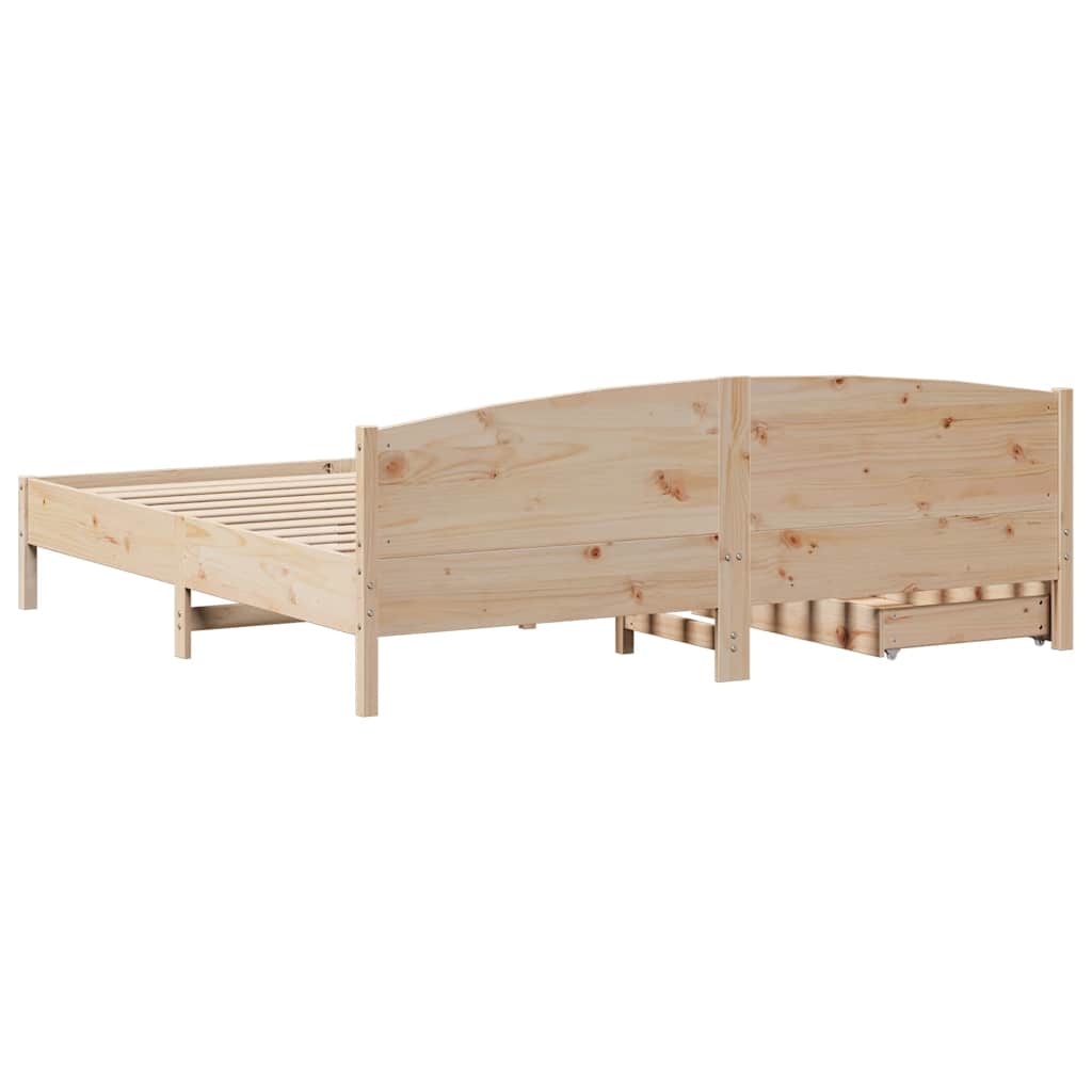 Bedframe zonder matras massief grenenhout 180x200 cm – afbeelding 8