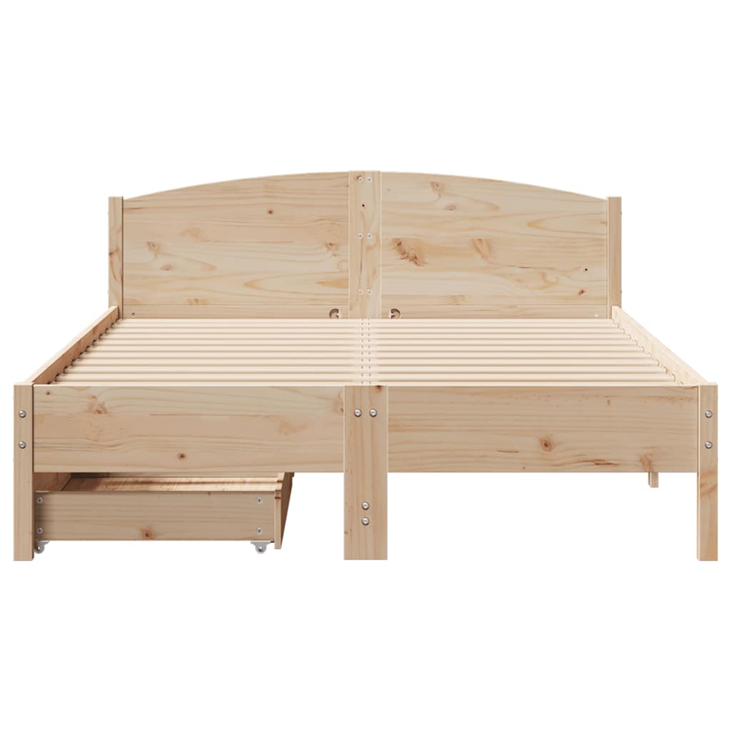 Bedframe zonder matras massief grenenhout 120x200 cm – afbeelding 4