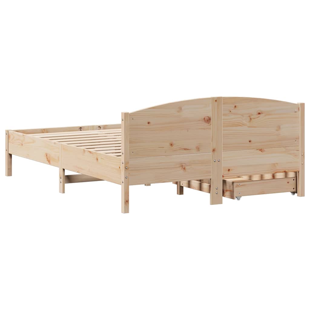 Bedframe zonder matras massief grenenhout 120x200 cm – afbeelding 8