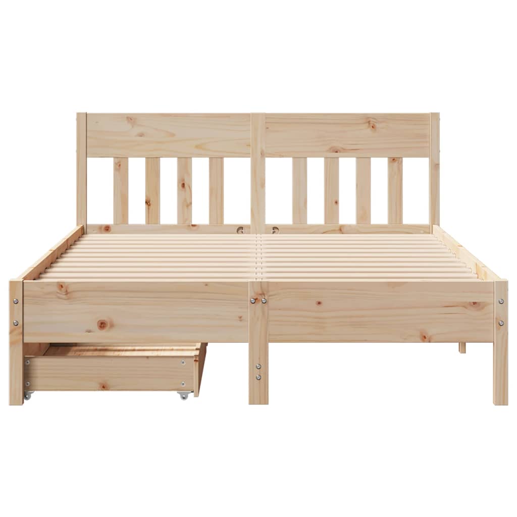 Bedframe zonder matras massief grenenhout 140x200 cm – afbeelding 4