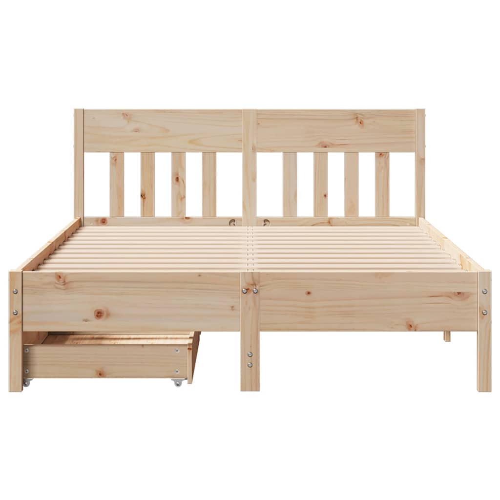 Bedframe zonder matras massief grenenhout 120x200 cm – afbeelding 4