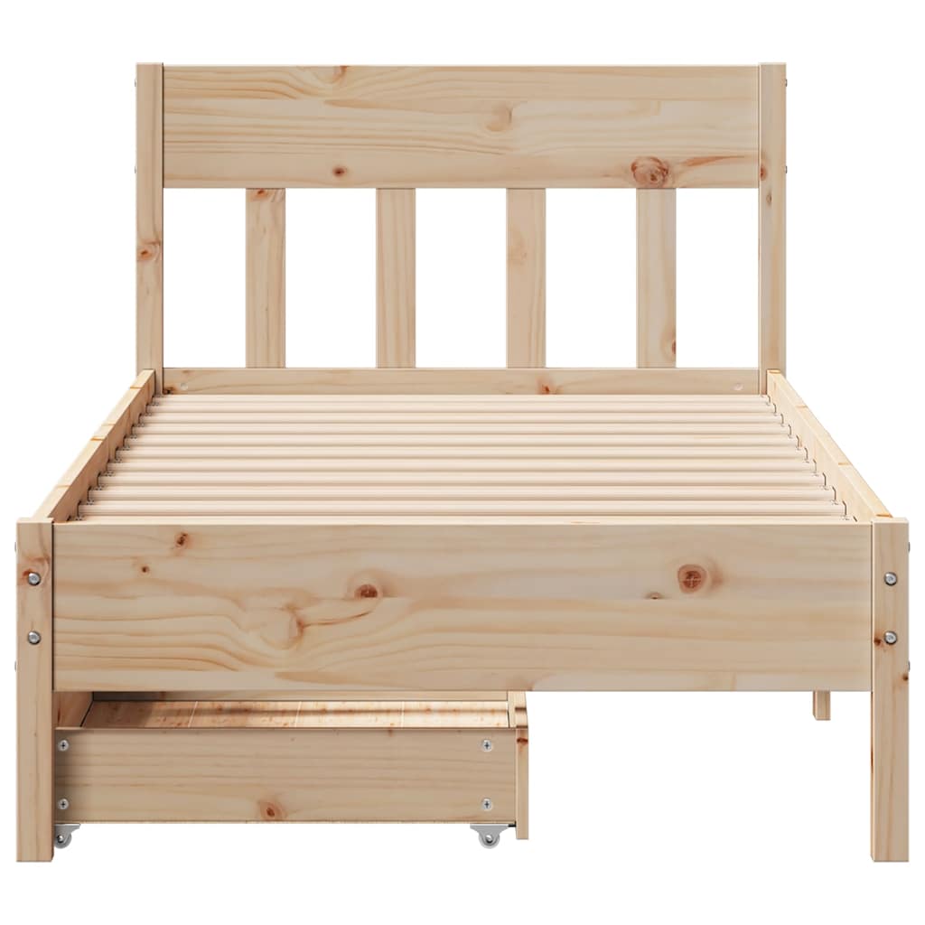 Bedframe zonder matras massief grenenhout 90x200 cm – afbeelding 4