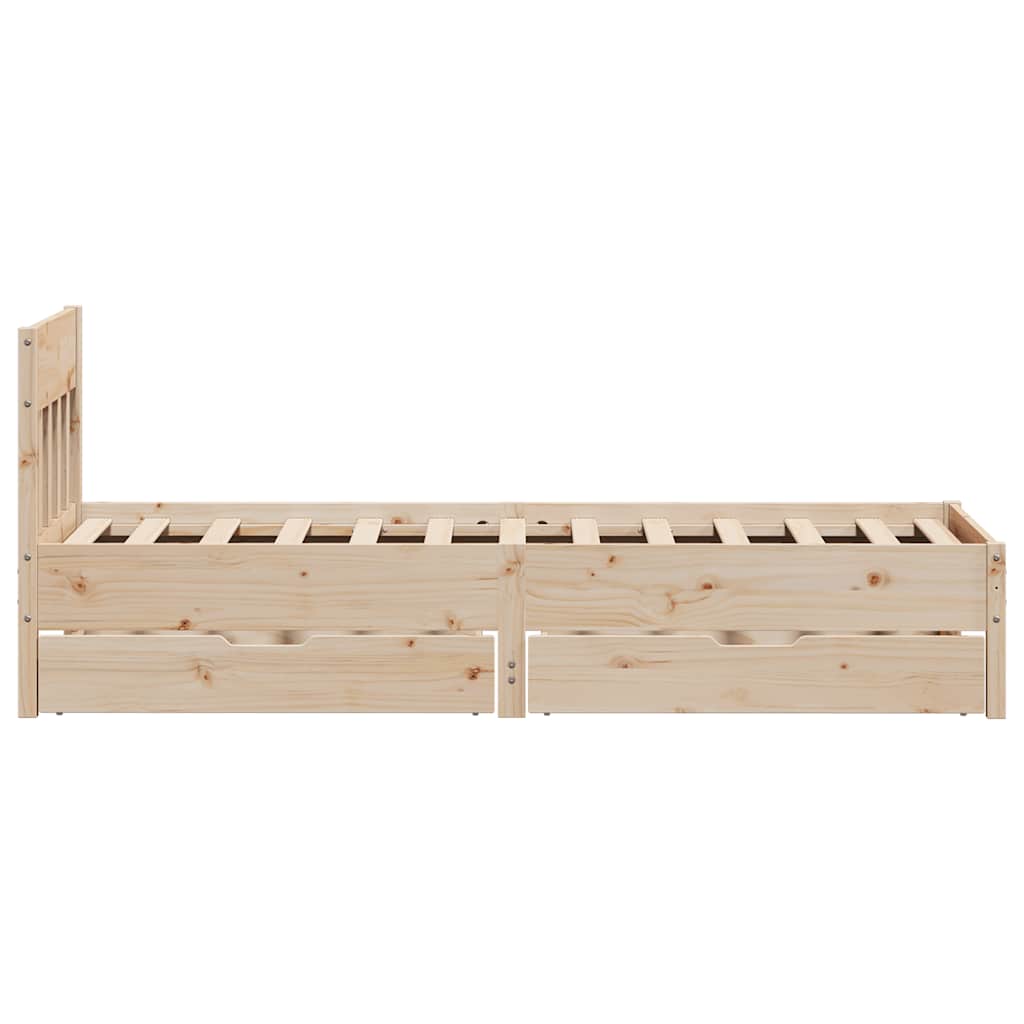 Bedframe zonder matras massief grenenhout 90x200 cm – afbeelding 7