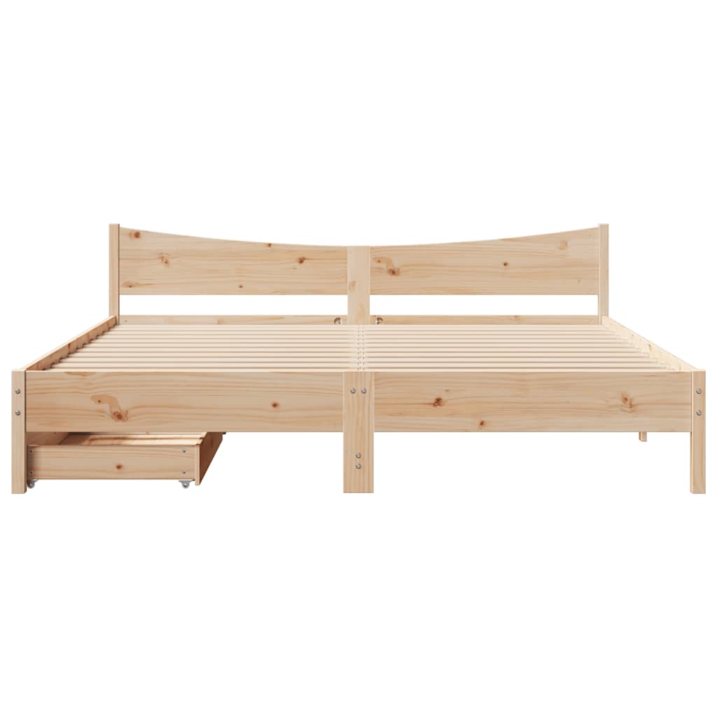 Bedframe met lades massief grenenhout 180x200 cm – afbeelding 4