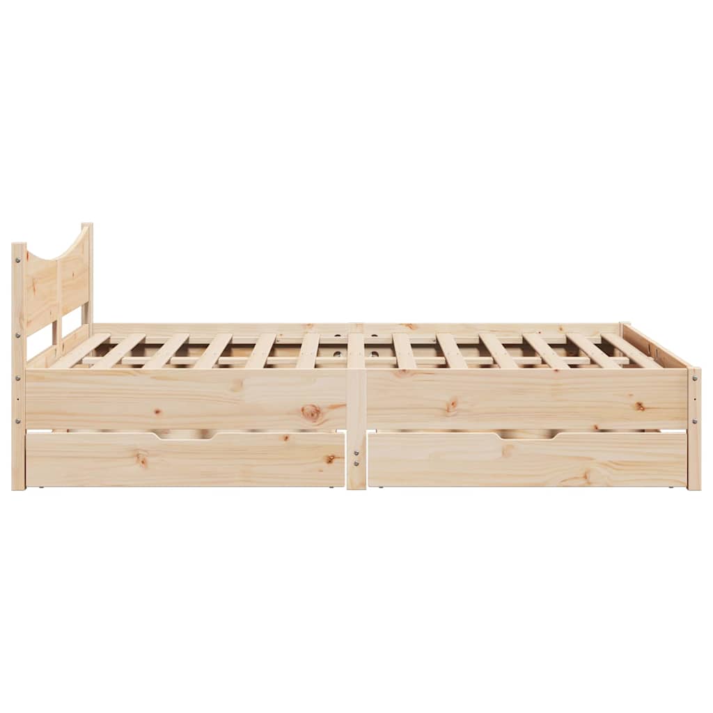 Bedframe met lades massief grenenhout 160x200 cm – afbeelding 7