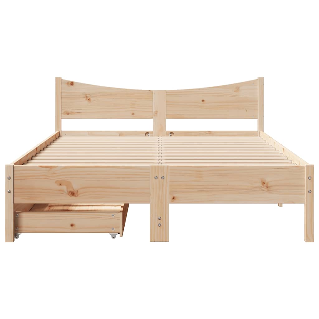 Bedframe met lades massief grenenhout 150x200 cm – afbeelding 4