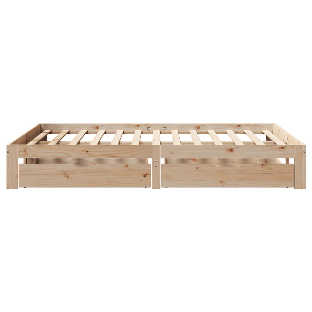 Bedframe met lades massief grenenhout 150x200 cm – afbeelding 7
