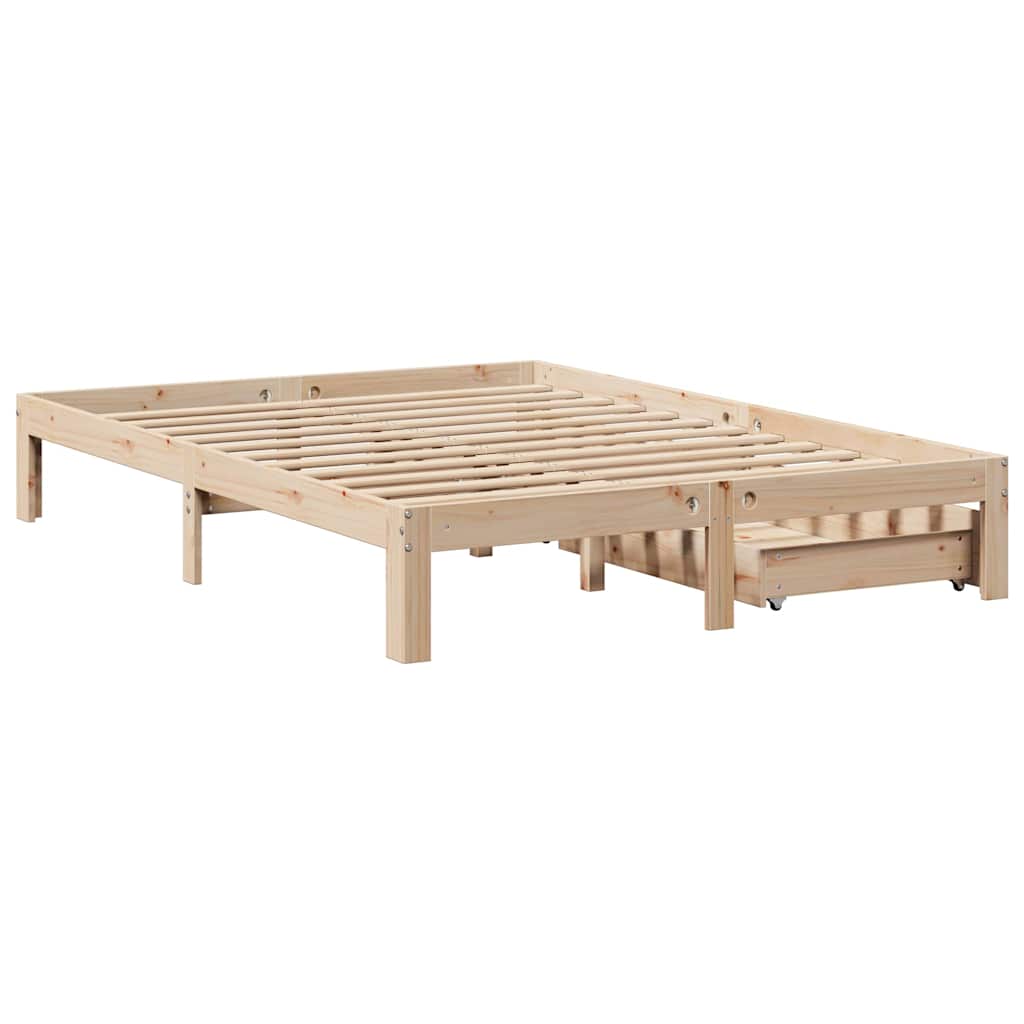 Bedframe met lades massief grenenhout 150x200 cm – afbeelding 8