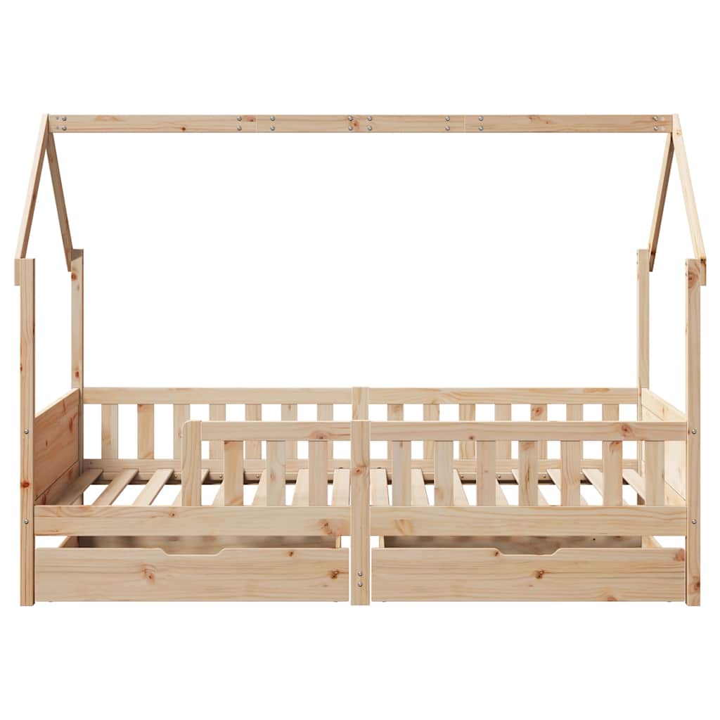 Kinderbedframe 90x200 cm massief grenenhout – afbeelding 4