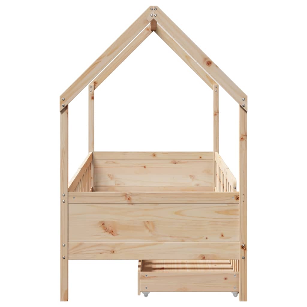 Kinderbedframe 90x200 cm massief grenenhout – afbeelding 7