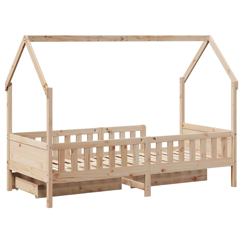 Kinderbedframe 90x200 cm massief grenenhout – afbeelding 8