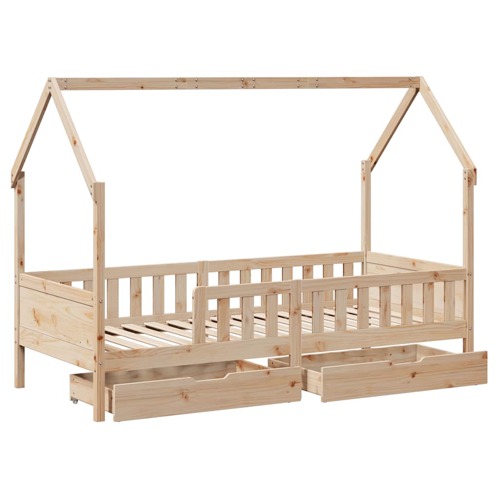 Kinderbedframe 90x200 cm massief grenenhout – afbeelding 9
