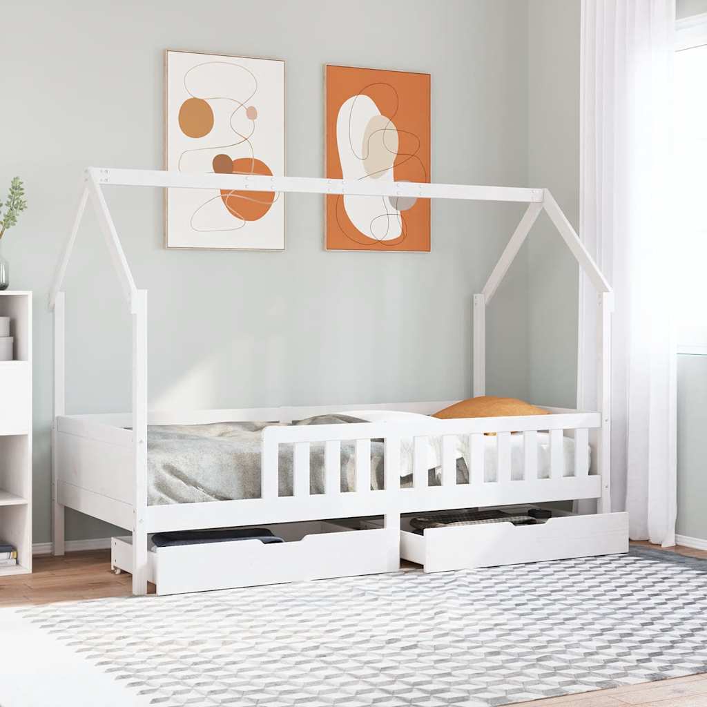 Kinderbedframe 90x200 cm massief grenenhout – afbeelding 1